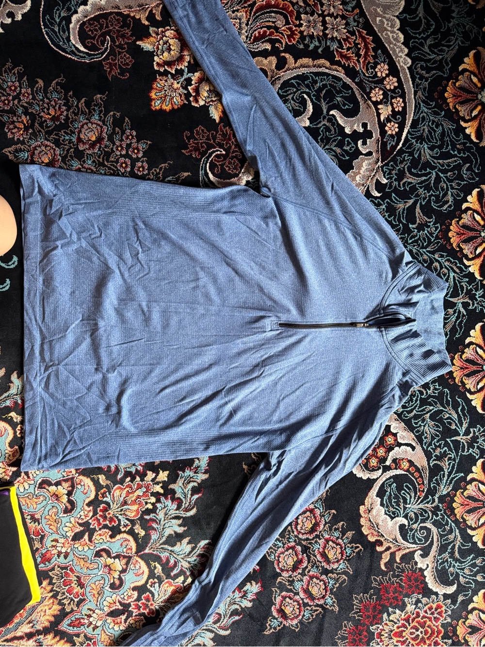 Lululemon Men's Blue Quarter-Zip Performance Sweater